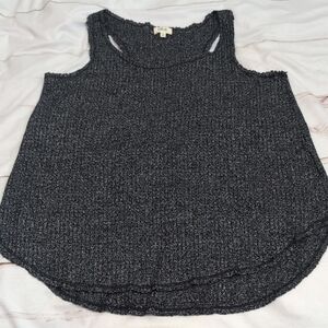 BKE Textured size Large Black and Gray Racerback Tank Top